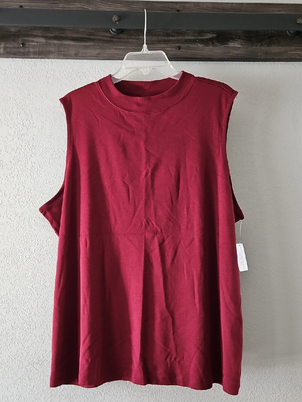 Christopher & Banks Sleeveless Crewneck Tank - Wine 2X NWT